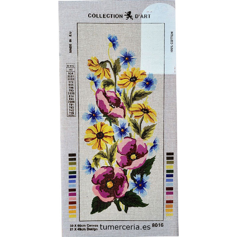 Cañamazo 30x60cm 8016 - Floral